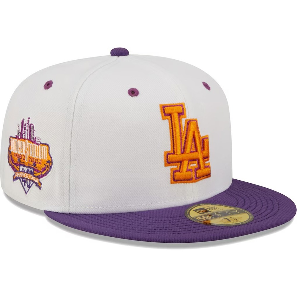 Los Angeles Dodgers New Era 40th Anniversary Grape 59FIFTY Fitted Hat Cap 7 7/8